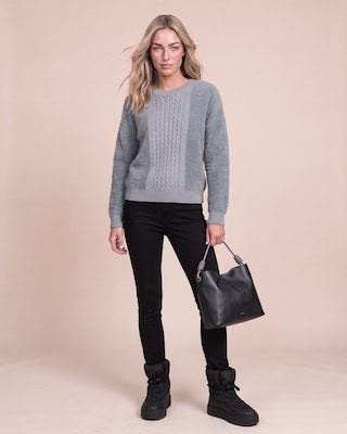 Produktabbildung 3 für Strickpullover mit Zopfdetails