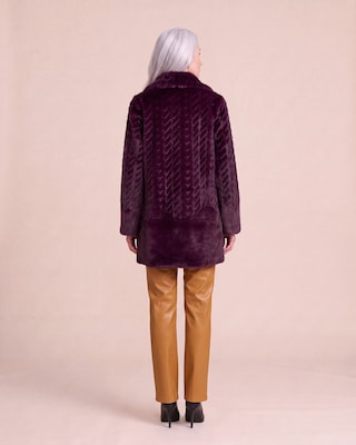 Produktabbildung 2 für Longjacke aus Webpelz mit Brosche