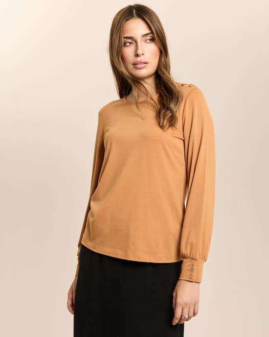 Produktabbildung für Langarmshirt mit Stickerei Amore