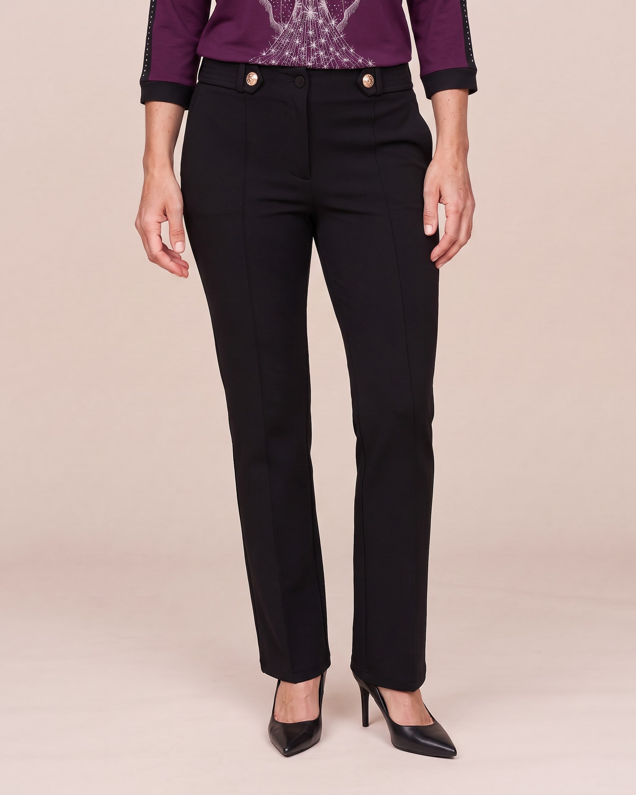 Produktabbildung für Straight Leg Hose mit Dekobund