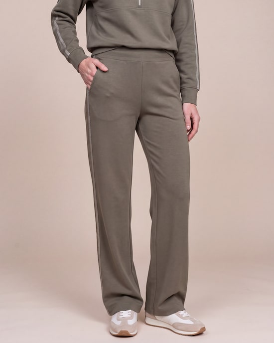 Produktabbildung für Wide-Leg Jerseyhose mit Metallic-Detail