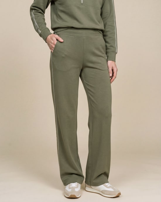 Produktabbildung für Wide-Leg Jerseyhose mit Metallic-Detail