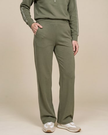Produktabbildung für Wide-Leg Jerseyhose mit Metallic-Detail