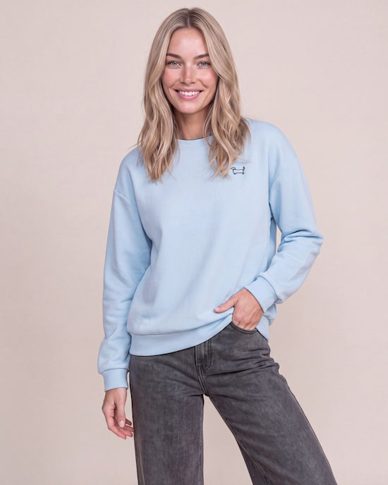Produktabbildung für Sweatshirt mit Hundestickerei