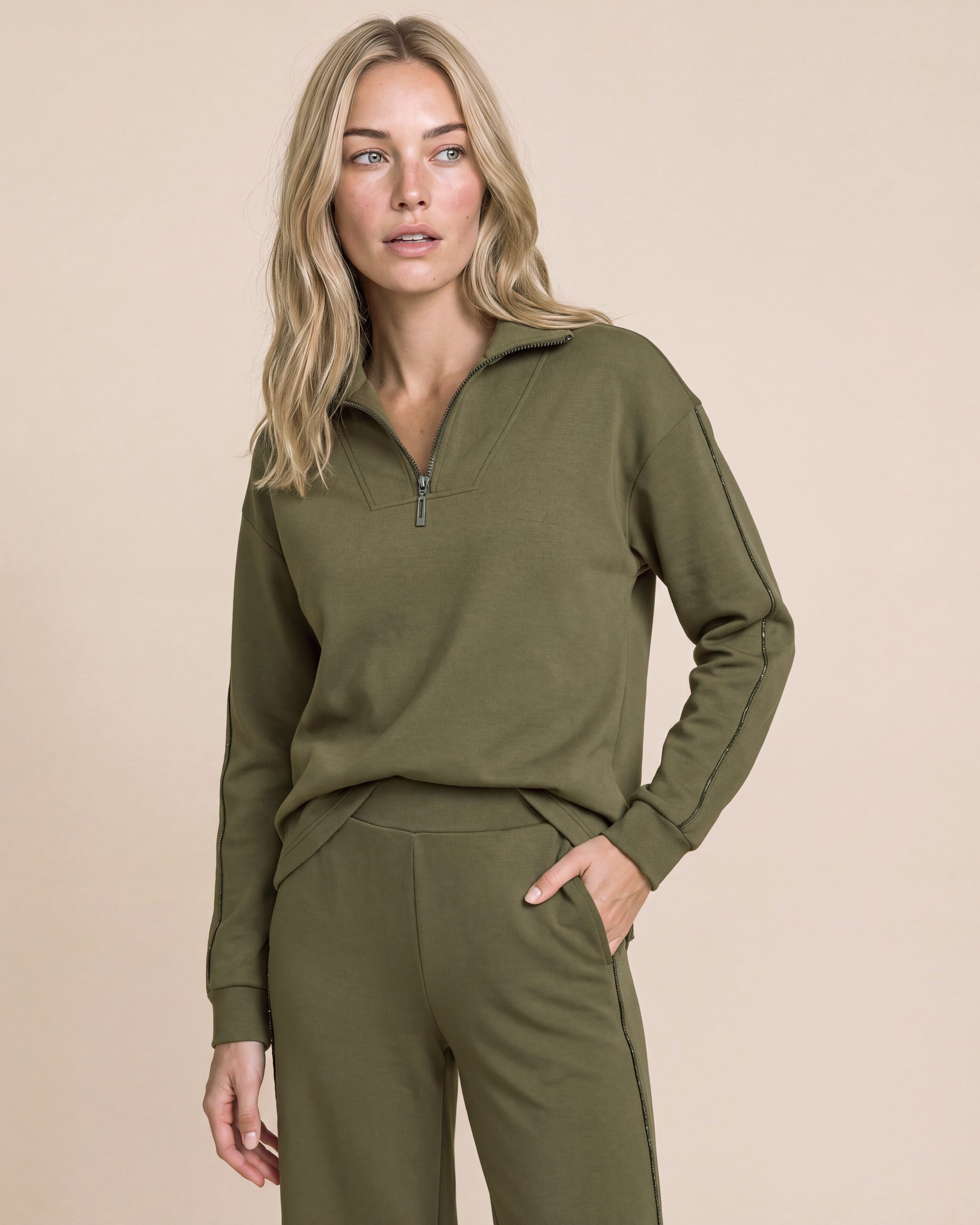 Produktabbildung für Sweater mit Troyerkragen