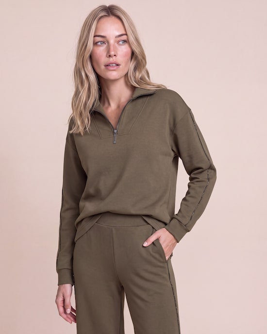 Produktabbildung für Sweater mit Troyerkragen