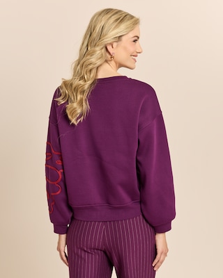 Produktabbildung 4 für Sweatshirt mit Blumenstickerei