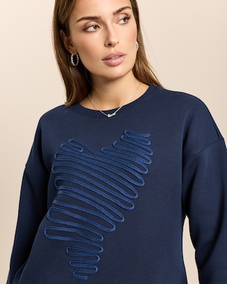Produktabbildung 5 für Sweatshirt mit Herz-Stickerei
