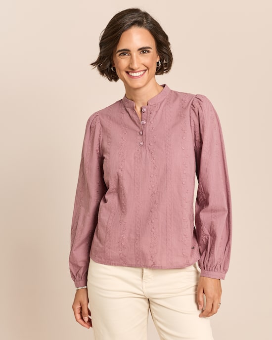 Produktabbildung für Bluse mit Blumenstickerei