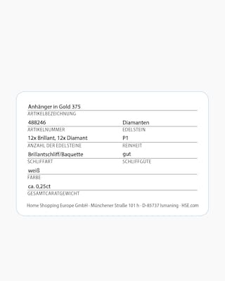 Produktabbildung 4 für Diamant-Anhänger 0,25 ct
