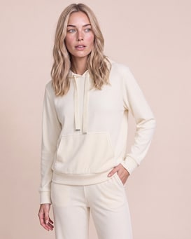 Produktabbildung für Flausch-Hoodie mit Tasche