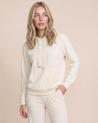 Produktabbildung für Flausch-Hoodie mit Tasche