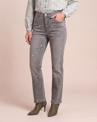Produktabbildung 3 für Straight Leg Jeans mit Stickerei