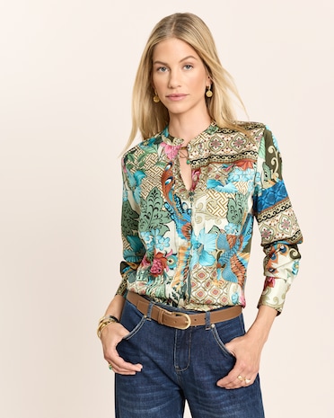 Produktabbildung für Bluse mit Brusttasche