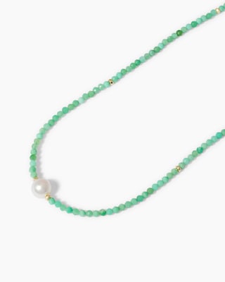 Produktabbildung 1 für Collier mit Chrysopras, SWZ-Perle & Hämatit