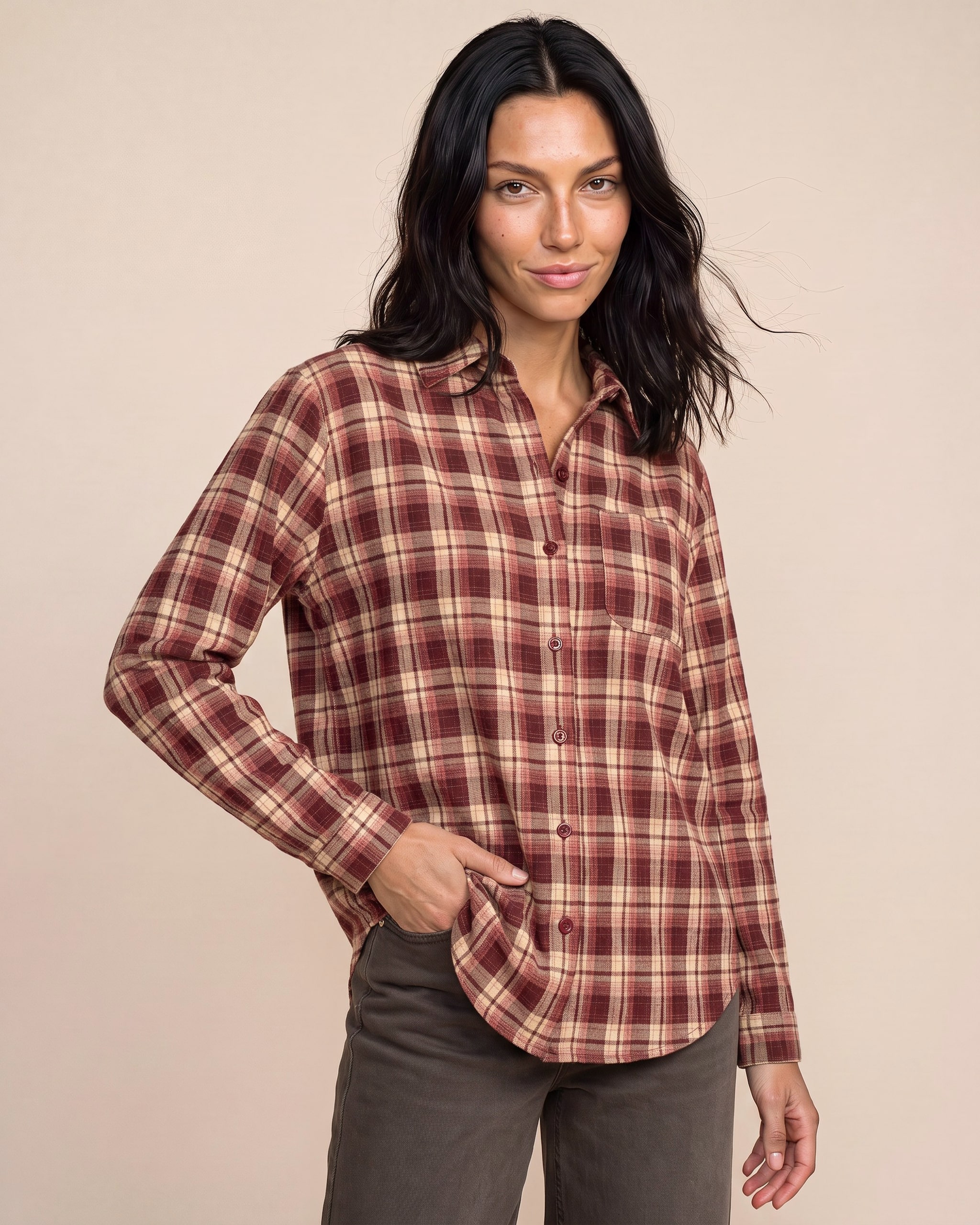 Produktabbildung für Hemdbluse mit Karomuster