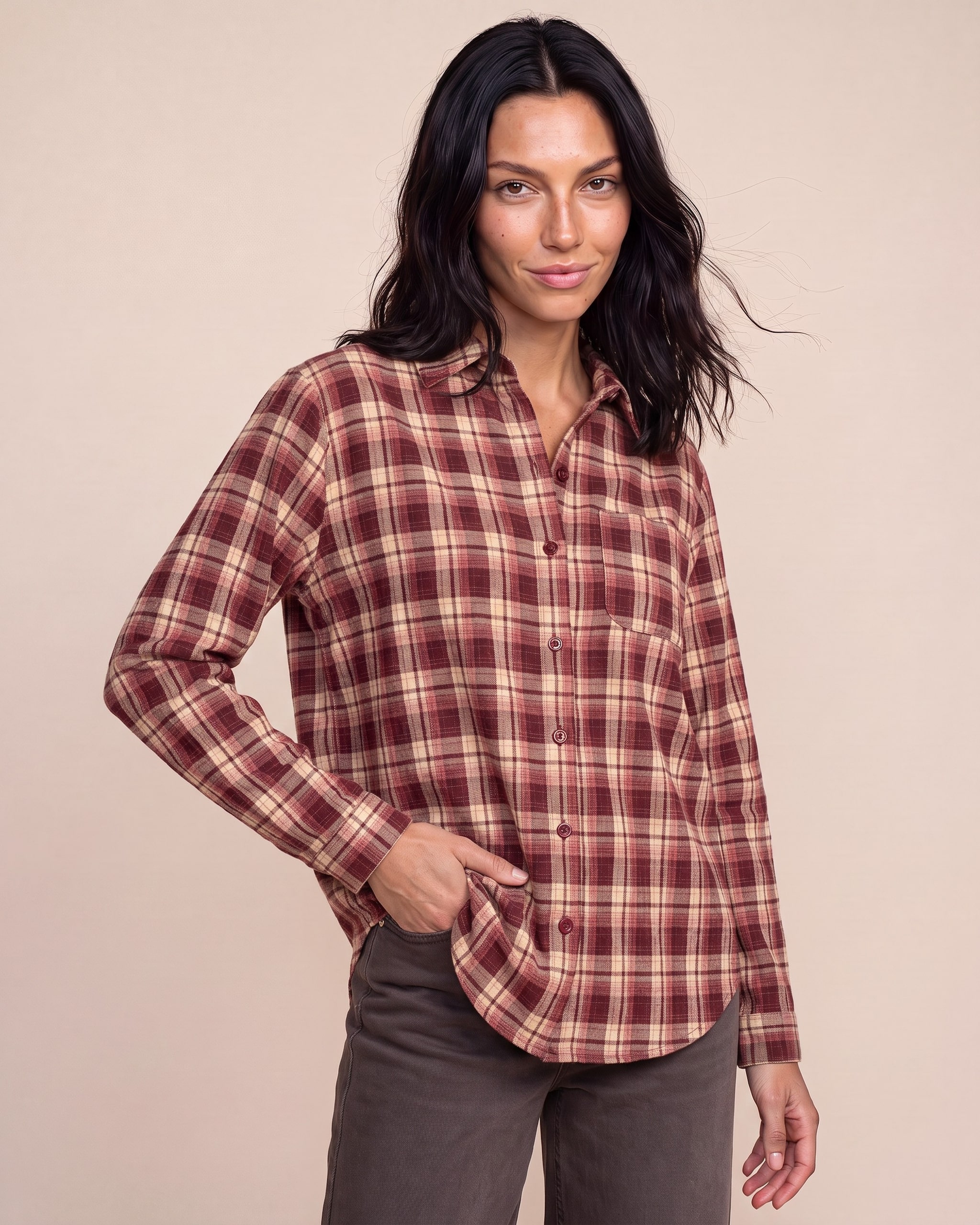 Produktabbildung für Hemdbluse mit Karomuster