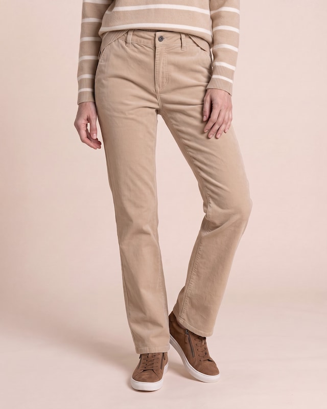 Straight Leg Hose aus Babycord