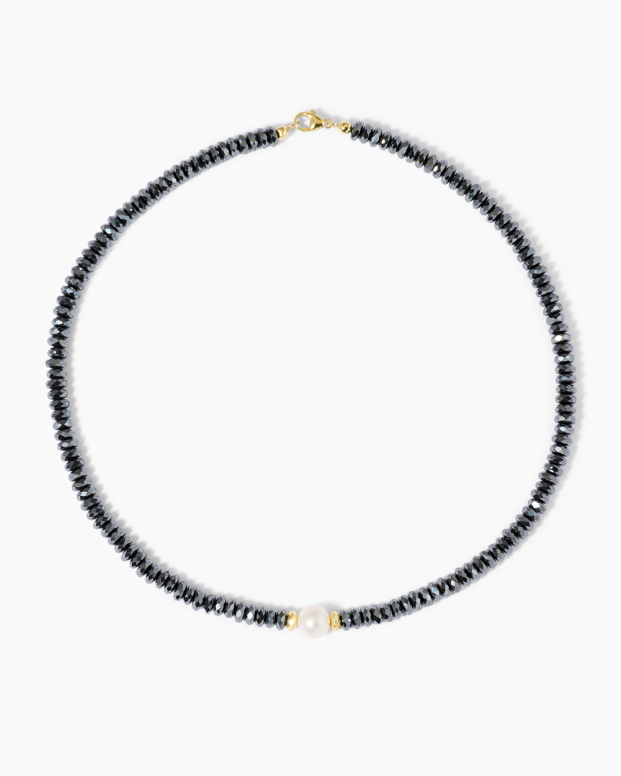 Produktabbildung für Collier mit Hämatit & SWZ-Perlen