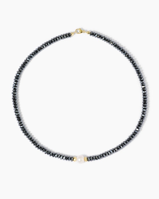 Produktabbildung für Collier mit Hämatit & SWZ-Perlen