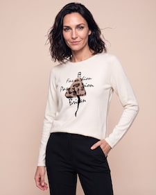 Produktabbildung für Pullover mit Modeskizze