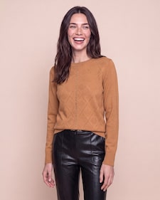 Produktabbildung für Pullover mit Rautenstruktur