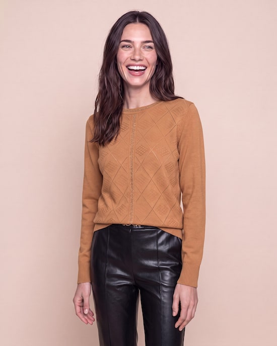 Produktabbildung für Pullover mit Rautenstruktur