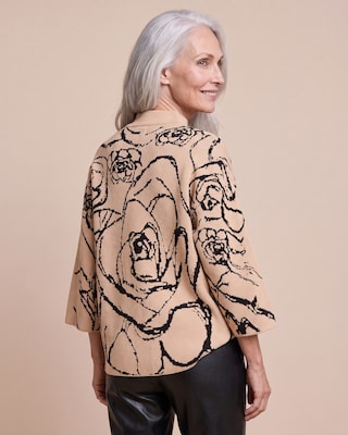 Produktabbildung 2 für Pullover Jacquard Rosenmuster