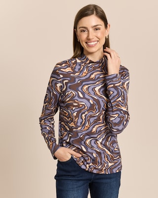 Produktabbildung 1 für Rollkragen-Shirt mit Leoprint