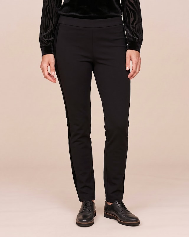 Produktabbildung für Straight Leg Hose mit Samtstreifen