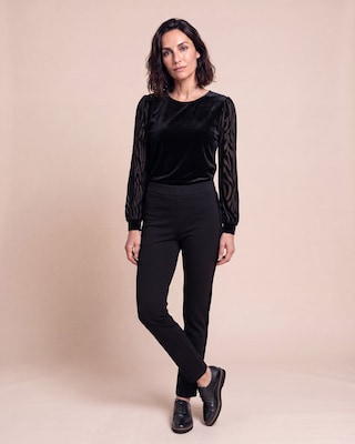 Produktabbildung 3 für Straight Leg Hose mit Samtstreifen