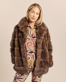 Produktabbildung für Fake Fur Jacke mit Innenfutter Motiv