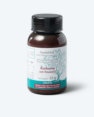 Produktabbildung für Kurkuma mit Vitamin E, 180 Kps.