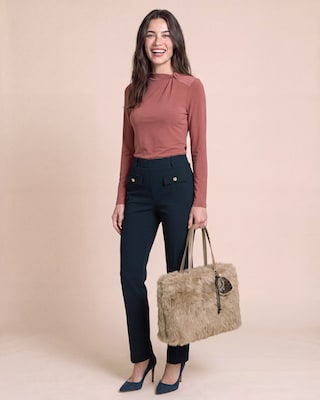 Produktabbildung 4 für Shirt mit Knotendetail am Stehkragen