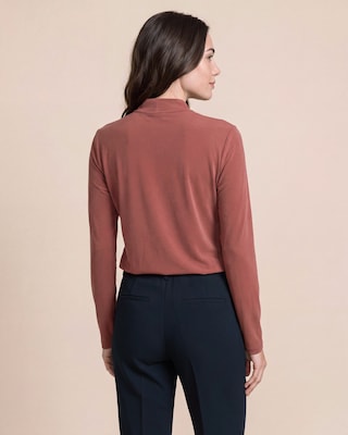 Produktabbildung 3 für Shirt mit Knotendetail am Stehkragen