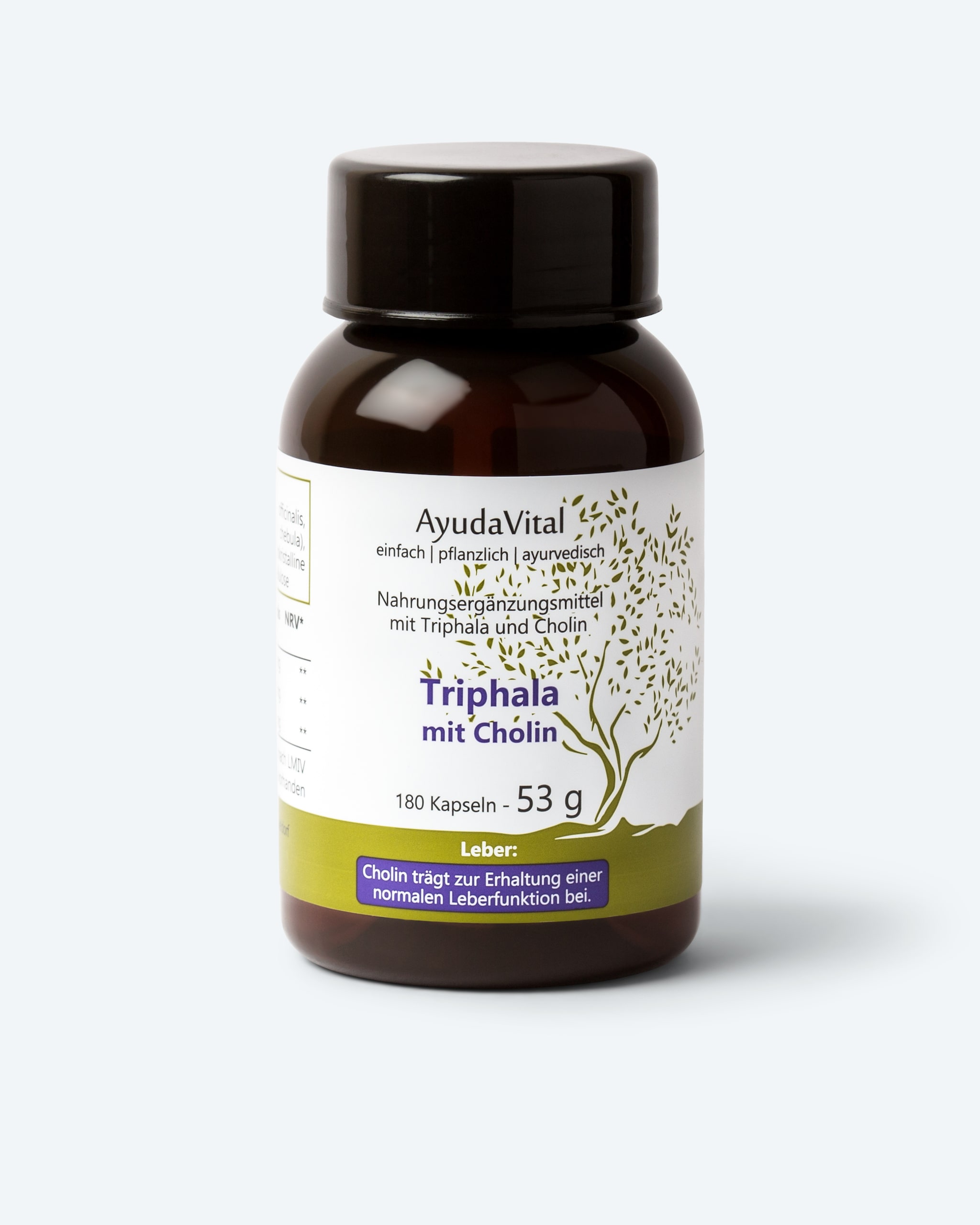 Produktabbildung für Triphala (Dreifrucht) mit Cholin, 180 Kps.