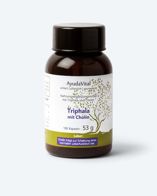 Produktabbildung für Triphala (Dreifrucht) mit Cholin, 180 Kps.