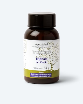 Produktabbildung 1 für Triphala (Dreifrucht) mit Cholin, 180 Kps.