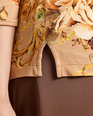 Produktabbildung 4 für Shirt mit Rosen- und Ornamentdruck