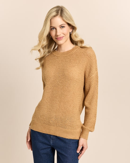 Produktabbildung für Pullover mit Lochstruktur