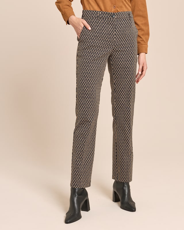 Straight Leg Hose mit Jacquard
