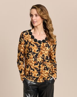 Produktabbildung für Shirt mit Ornamentdruck und Deko