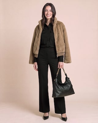 Produktabbildung 4 für Wide Leg Hose mit Glitzer-Nadelstreifen