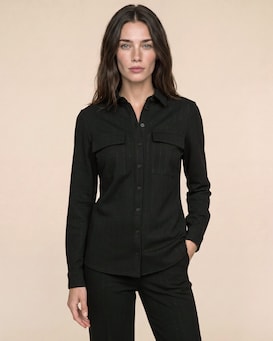 Produktabbildung für Overshirt mit Nadelstreifen