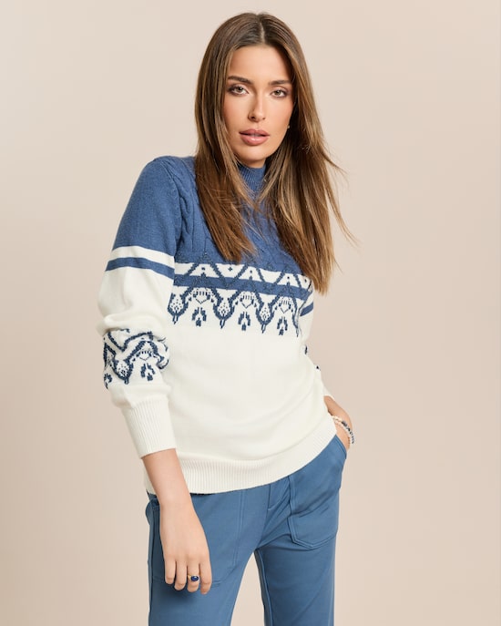 Produktabbildung für Pullover mit Norweger-Jacquard