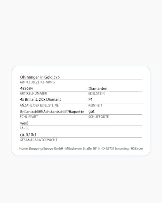 Produktabbildung 2 für Diamant-Ohrstecker 0,10 ct
