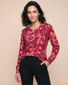 Produktabbildung für Shirt mit Paisley-Druck mit Bündchen