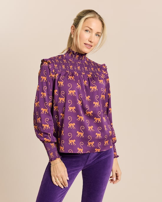 Produktabbildung für Bluse mit Smock-Details