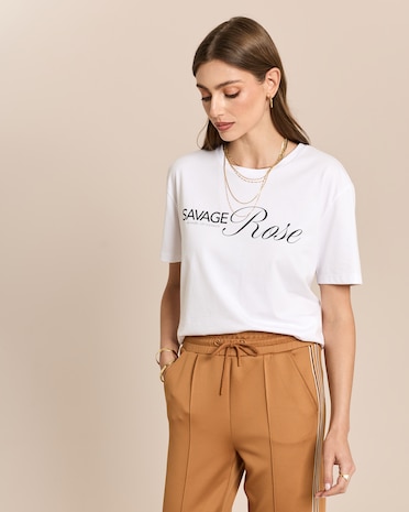 Produktabbildung für T-Shirt mit Schriftzug