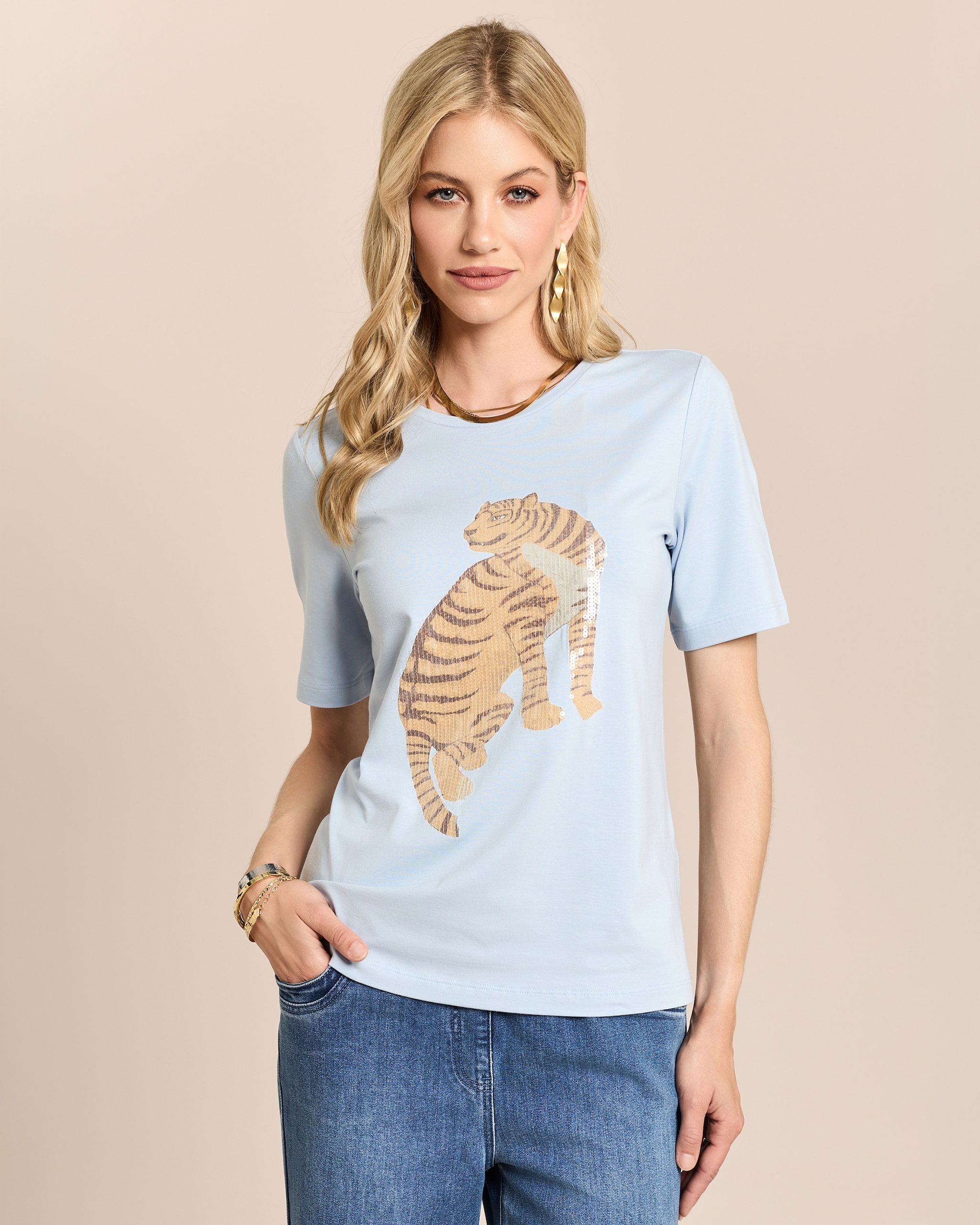Produktabbildung für Shirt mit Pailletten-Motiv